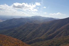 쌀바위에서 바라본 운문산생태경관보전지역 능선(20181019)
