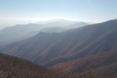 쌀바위에서 바라본 운문산생태경관보전지역 능선(20181104)